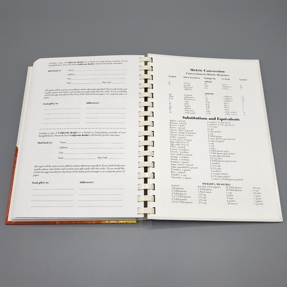 California Kosher Jewish Cuisine Cookbook Vintage 2001 Adat Ari El Synagogue - Picture 12 of 12